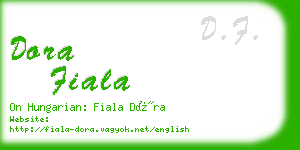 dora fiala business card